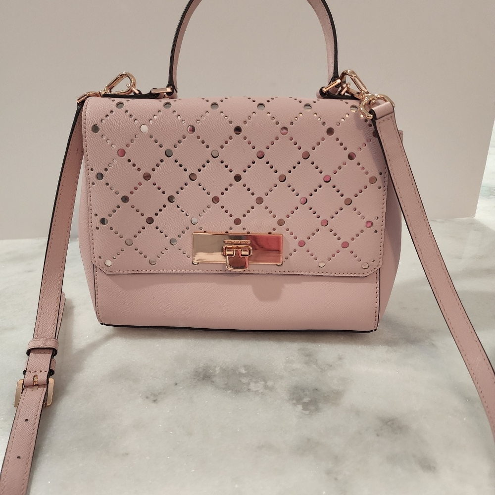 Michael Kors Ballet Callie Rose Gold Top Handle Crossbody Satchel